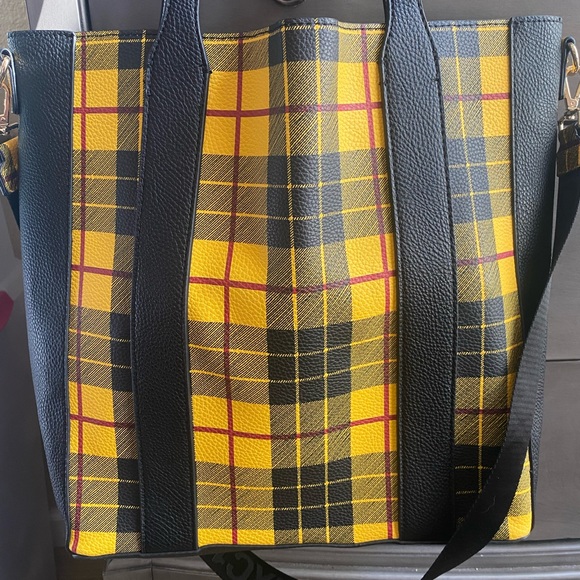 Steve Madden Tote - Cher Clueless Vibes Yellow Plaid Crossbody with Makeup bag! - Picture 2 of 9